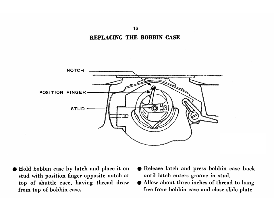 Replacing the bobbin case | SINGER 115 User Manual | Page 18 / 56