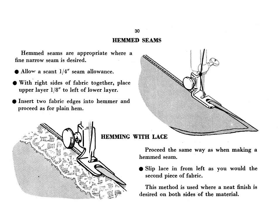 Hemmed seams | SINGER 115 User Manual | Page 32 / 56