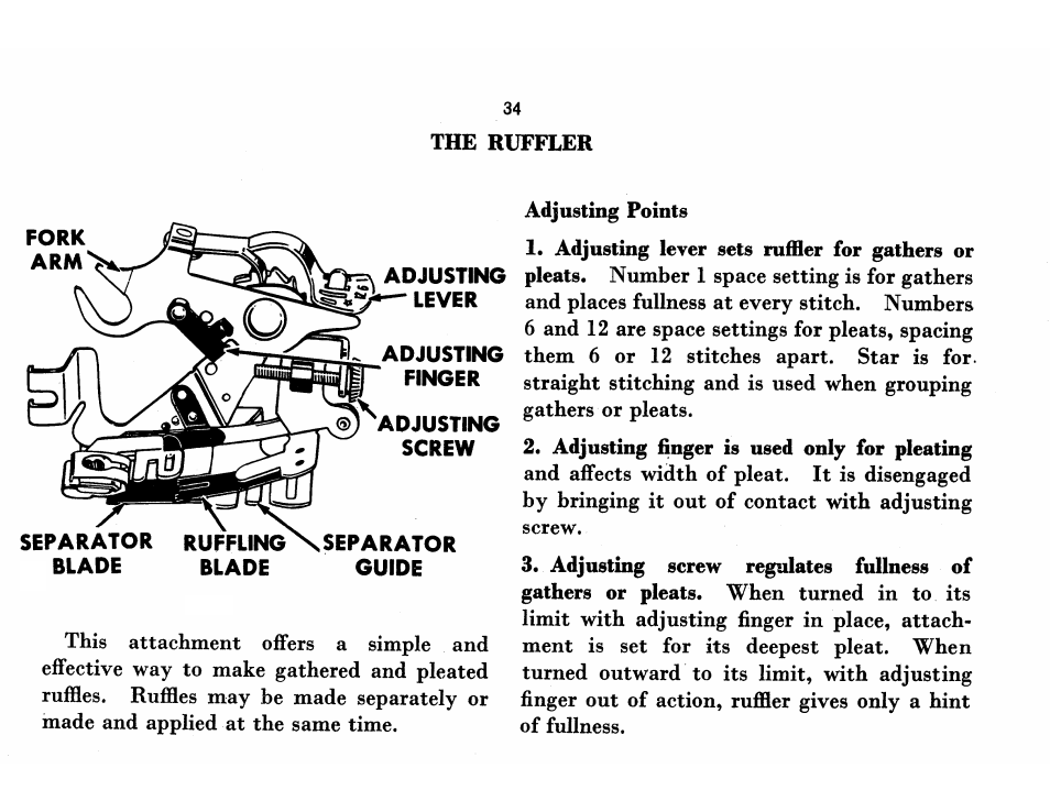 The rüffler | SINGER 115 User Manual | Page 36 / 56