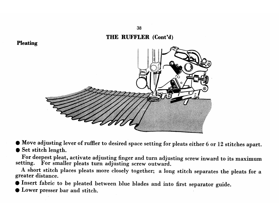Pleating | SINGER 115 User Manual | Page 40 / 56