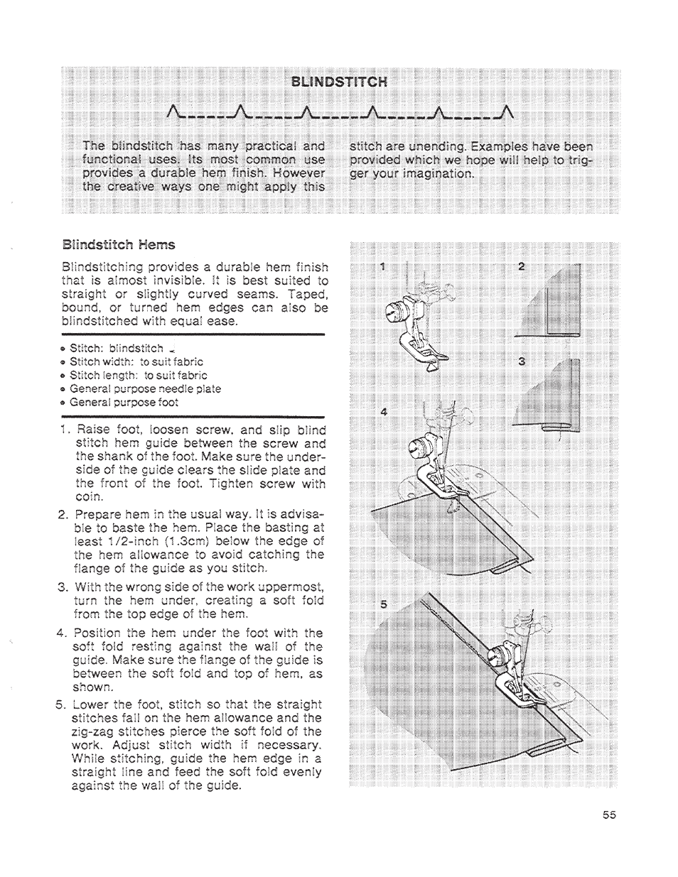 Blifidstitcli hems, A--------- a | SINGER 1200 Athena User Manual | Page 57 / 90