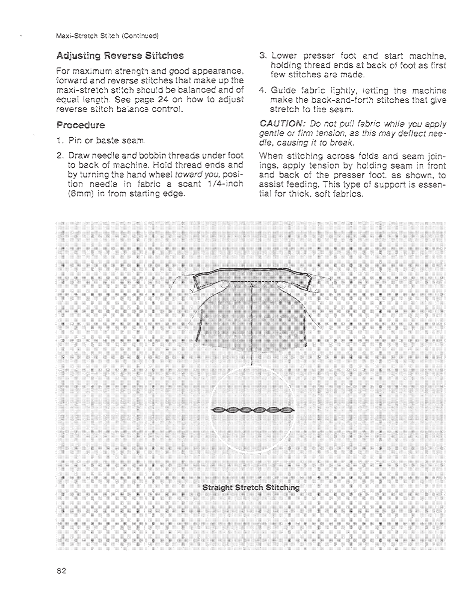 Adjysting heversc stitches, Procedyre | SINGER 1200 Athena User Manual | Page 64 / 90