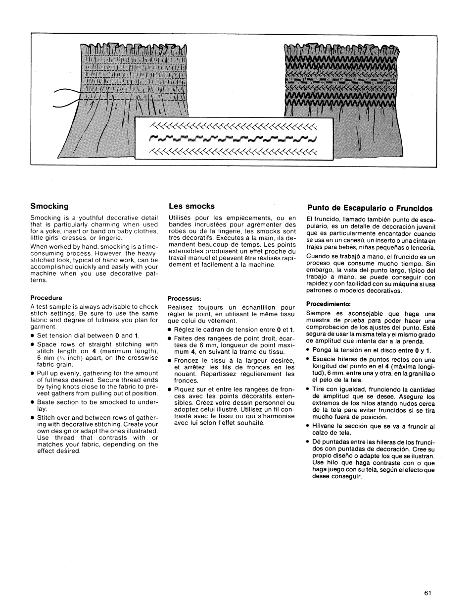 Smocking, Procedure, Les smocks | Processus, Punto de escapulario o fruncidos, Procedimiento, Iia^ll<u-í!jlílti7jixiyrdidt''i, Mi'/ // f .1 r7|7')ji'ry