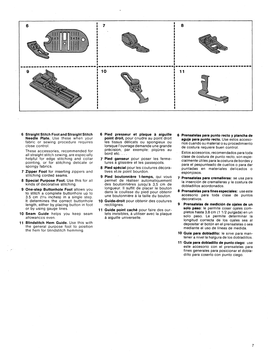 11 guía para dobladillo de punto ciego: use | SINGER 1411 User Manual | Page 9 / 82