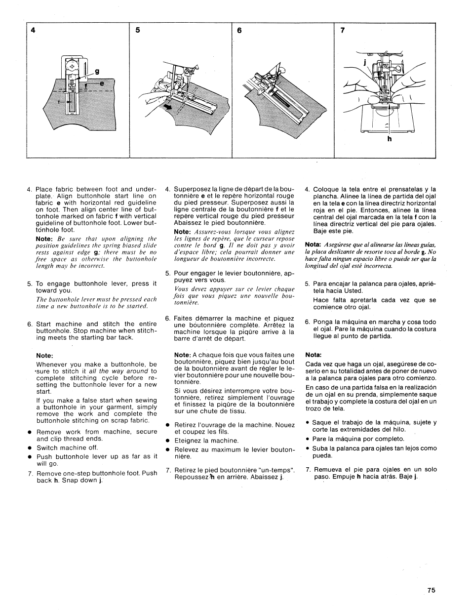 SINGER 1425 User Manual | Page 76 / 90