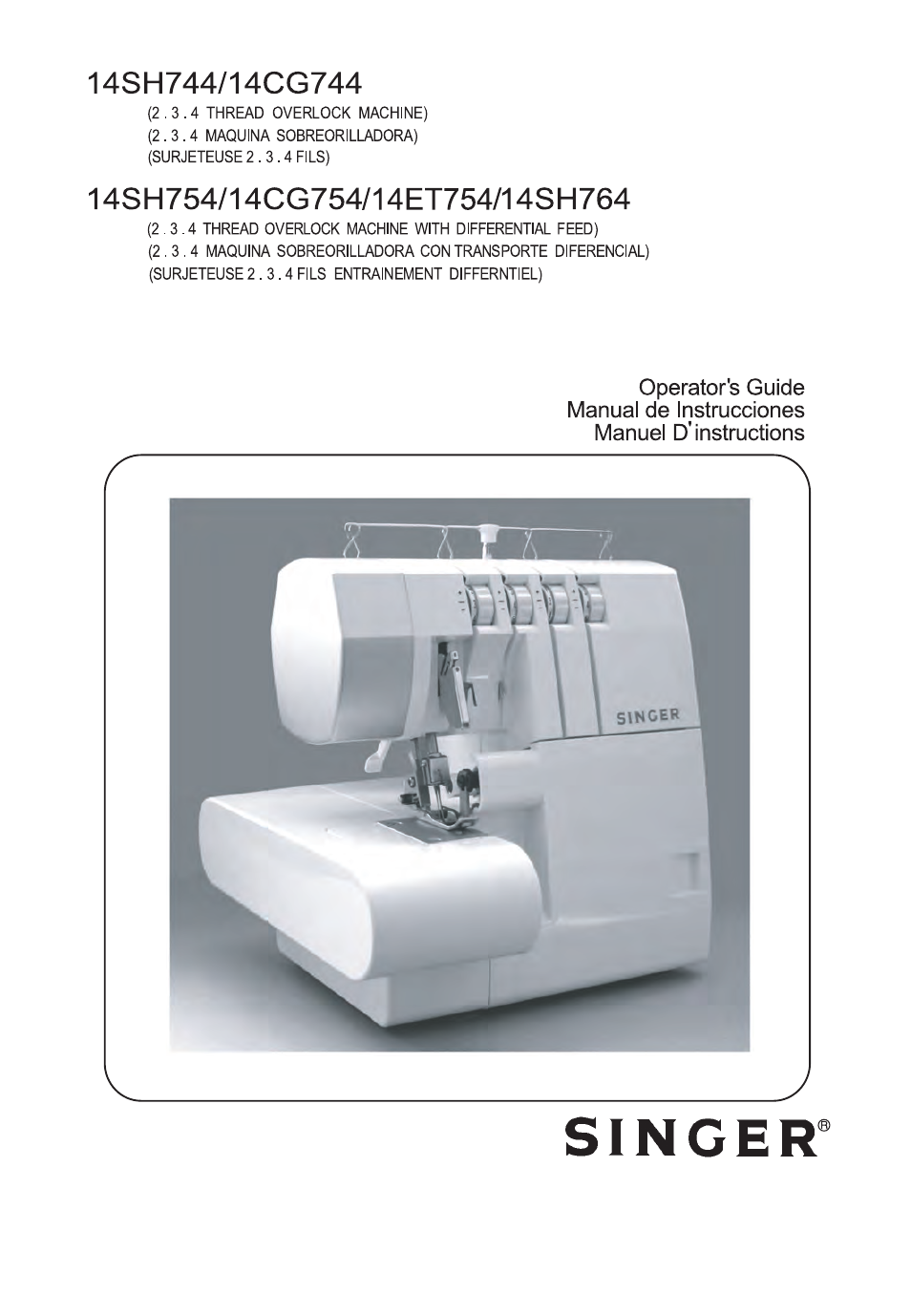 SINGER 14ET754 User Manual | 158 pages