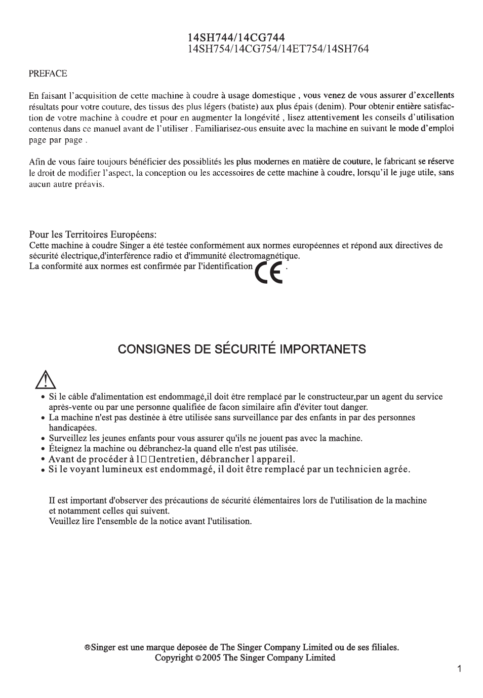 SINGER 14ET754 User Manual | Page 107 / 158