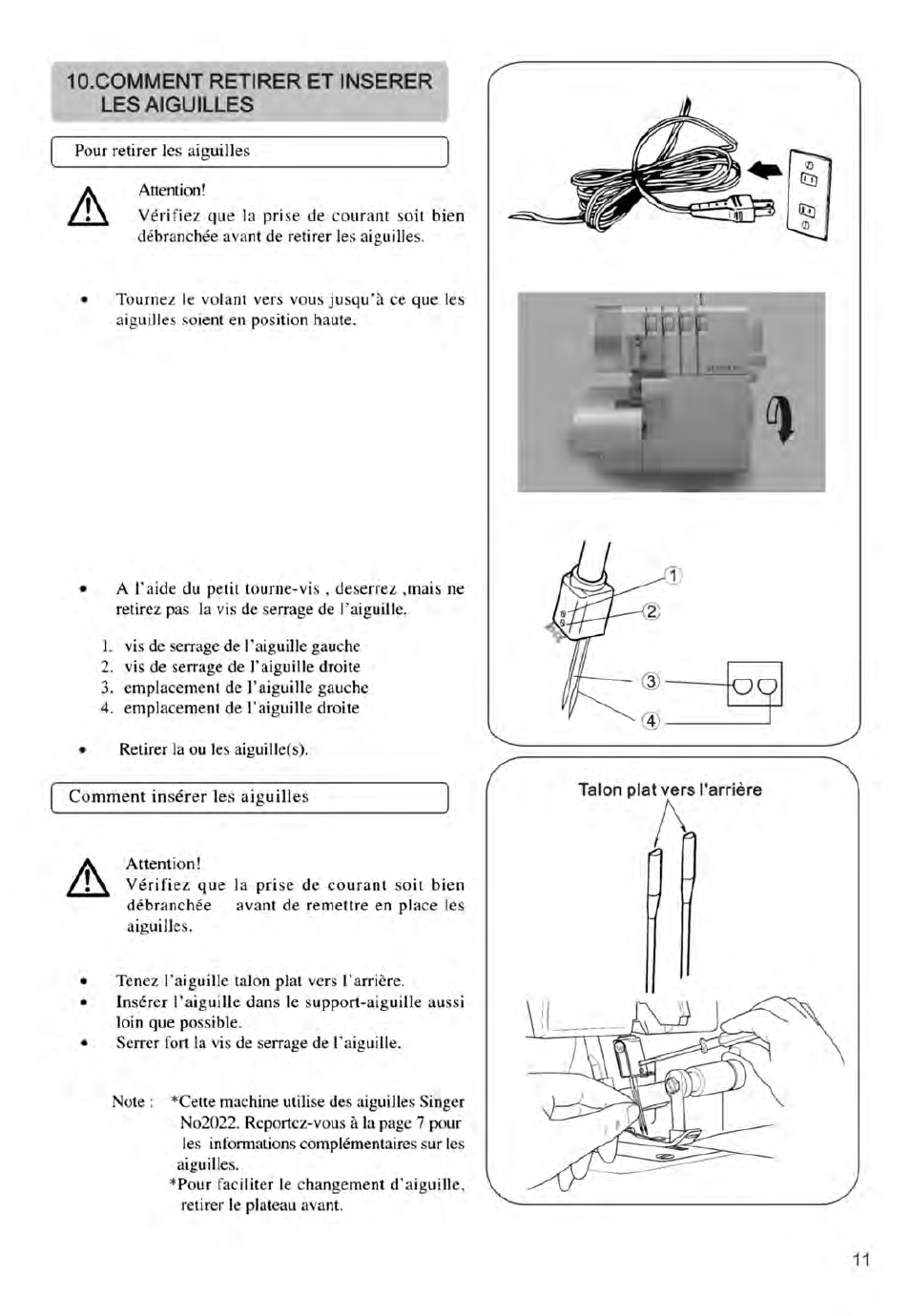 Comment retirer et inserer les aiguilles, Comment retirer et mettre en place une aiguille | SINGER 14ET754 User Manual | Page 117 / 158