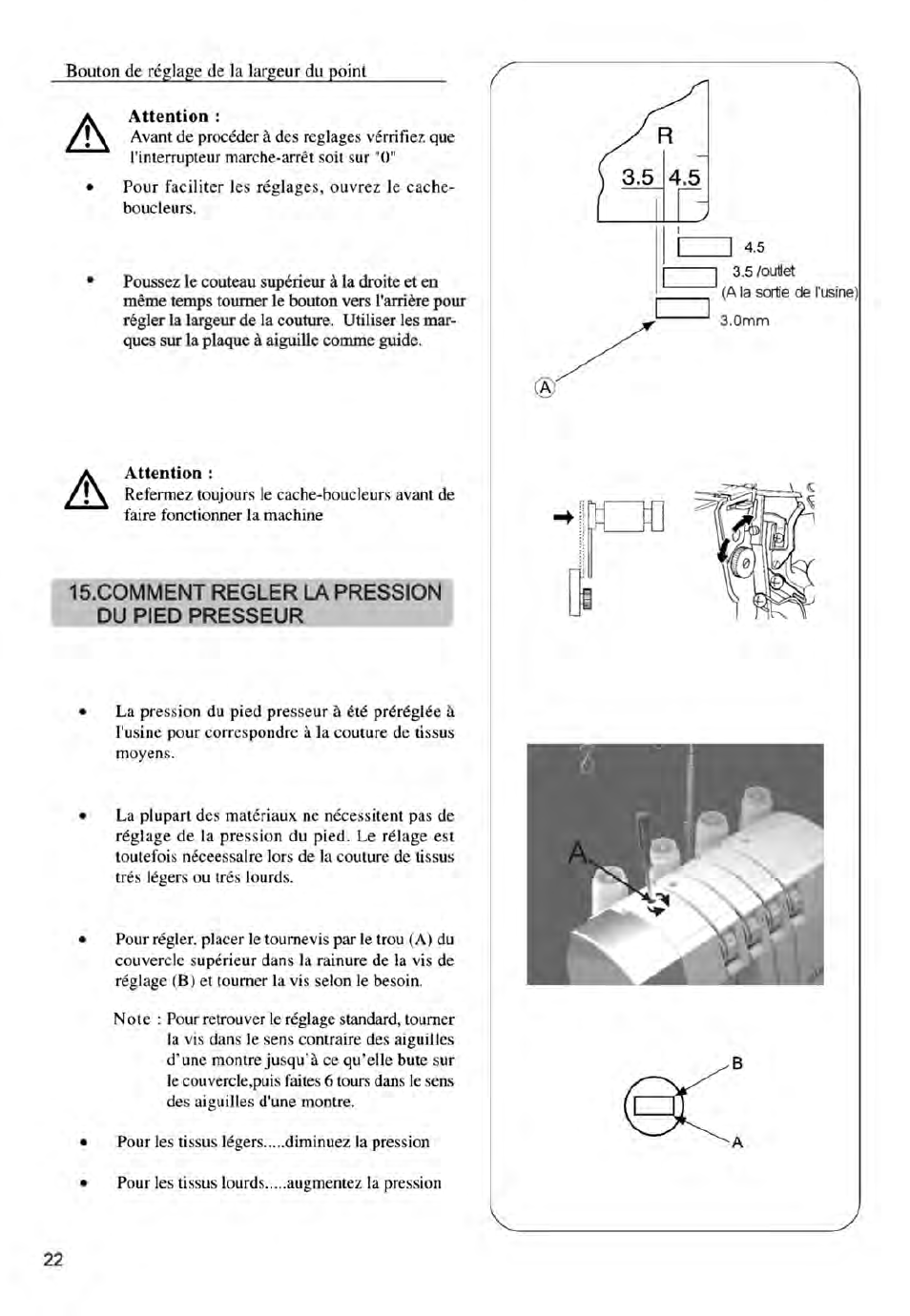 Comment regler la pression du pied presseur, Comment régler la pression du pied presseur | SINGER 14ET754 User Manual | Page 128 / 158