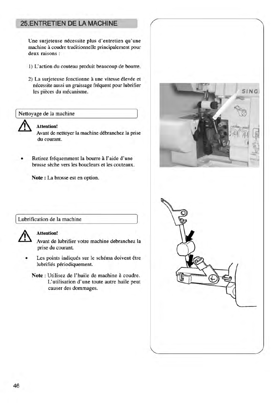 Entretien de la machine | SINGER 14ET754 User Manual | Page 152 / 158