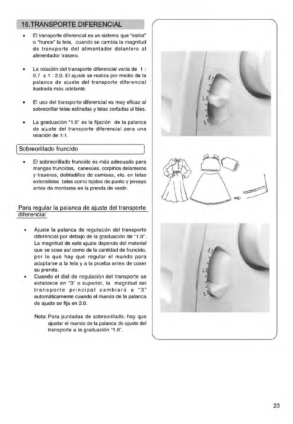 Transp0rte diferencial, Transporte diferencial | SINGER 14ET754 User Manual | Page 77 / 158