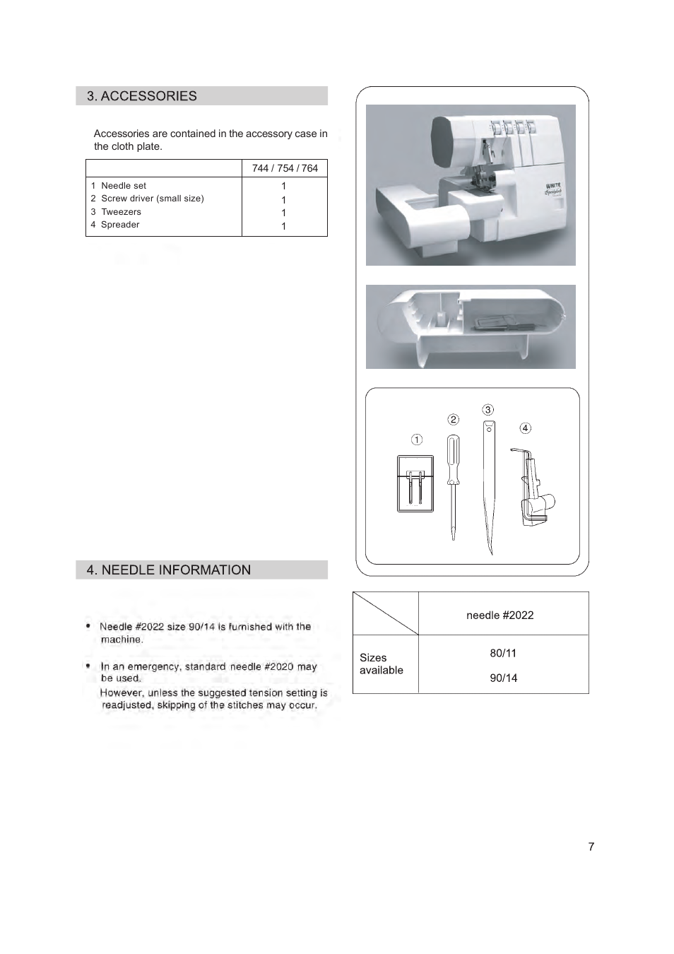 Accessories | SINGER 14ET754 User Manual | Page 9 / 158