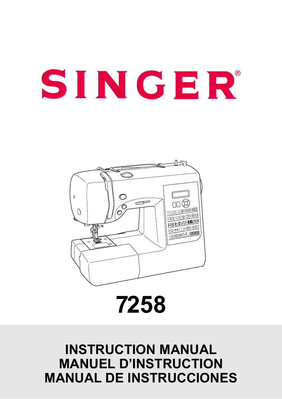 SINGER 7258 STYLIST Instruction Manual User Manual | Page 83 / 84