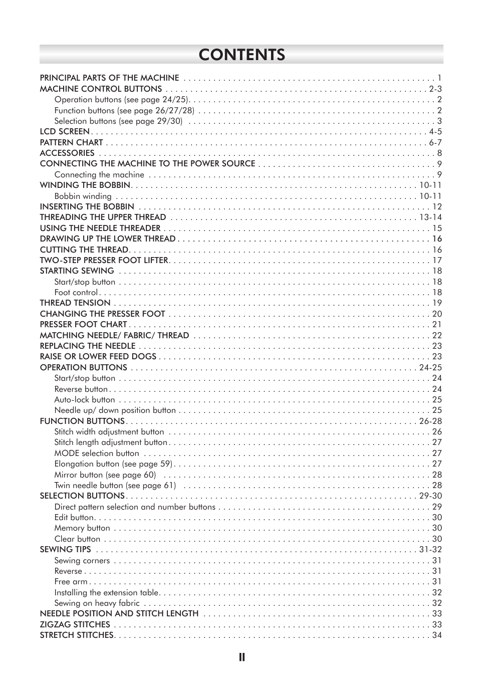 SINGER 9100 User Manual | Page 3 / 84