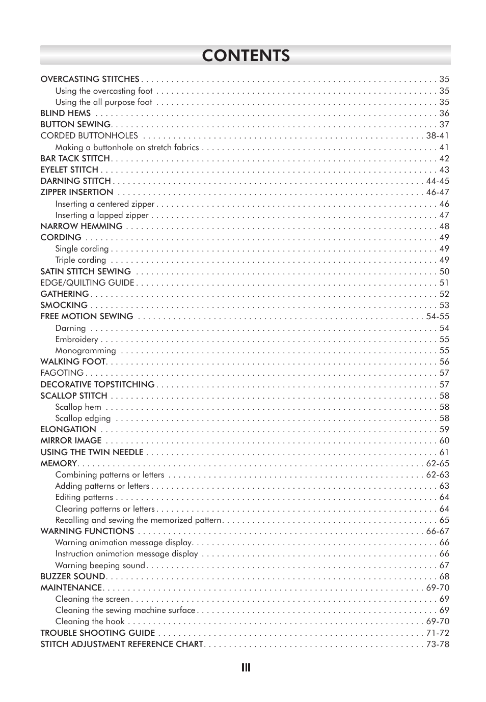 SINGER 9100 User Manual | Page 4 / 84