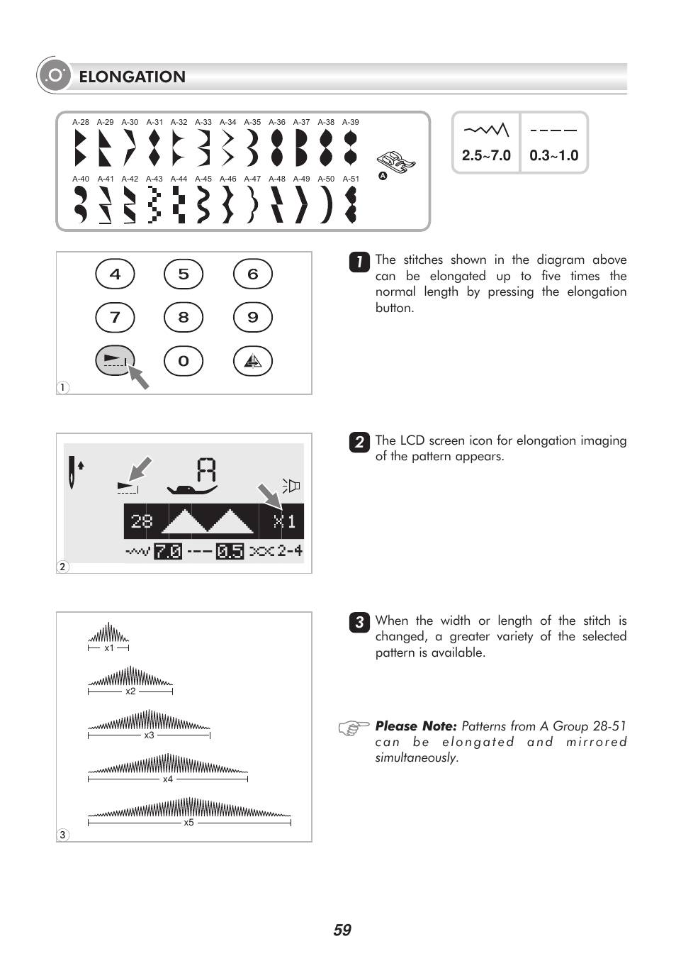 Elongation | SINGER 9100 User Manual | Page 64 / 84