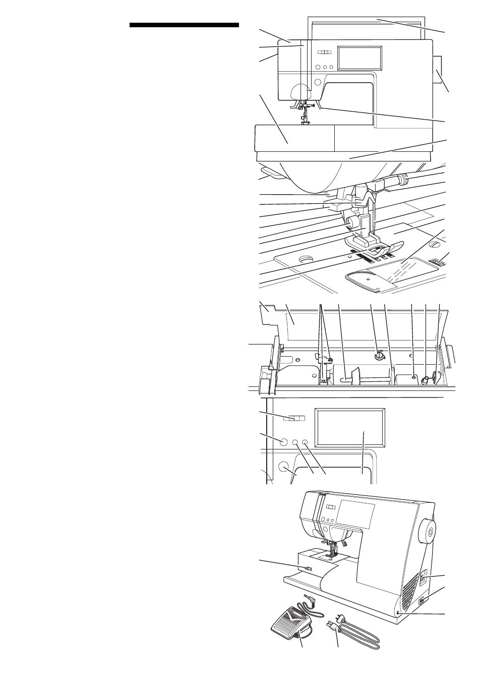 Main parts | SINGER 9985 QUANTUM STYLIST TOUCH User Manual | Page 10 / 108