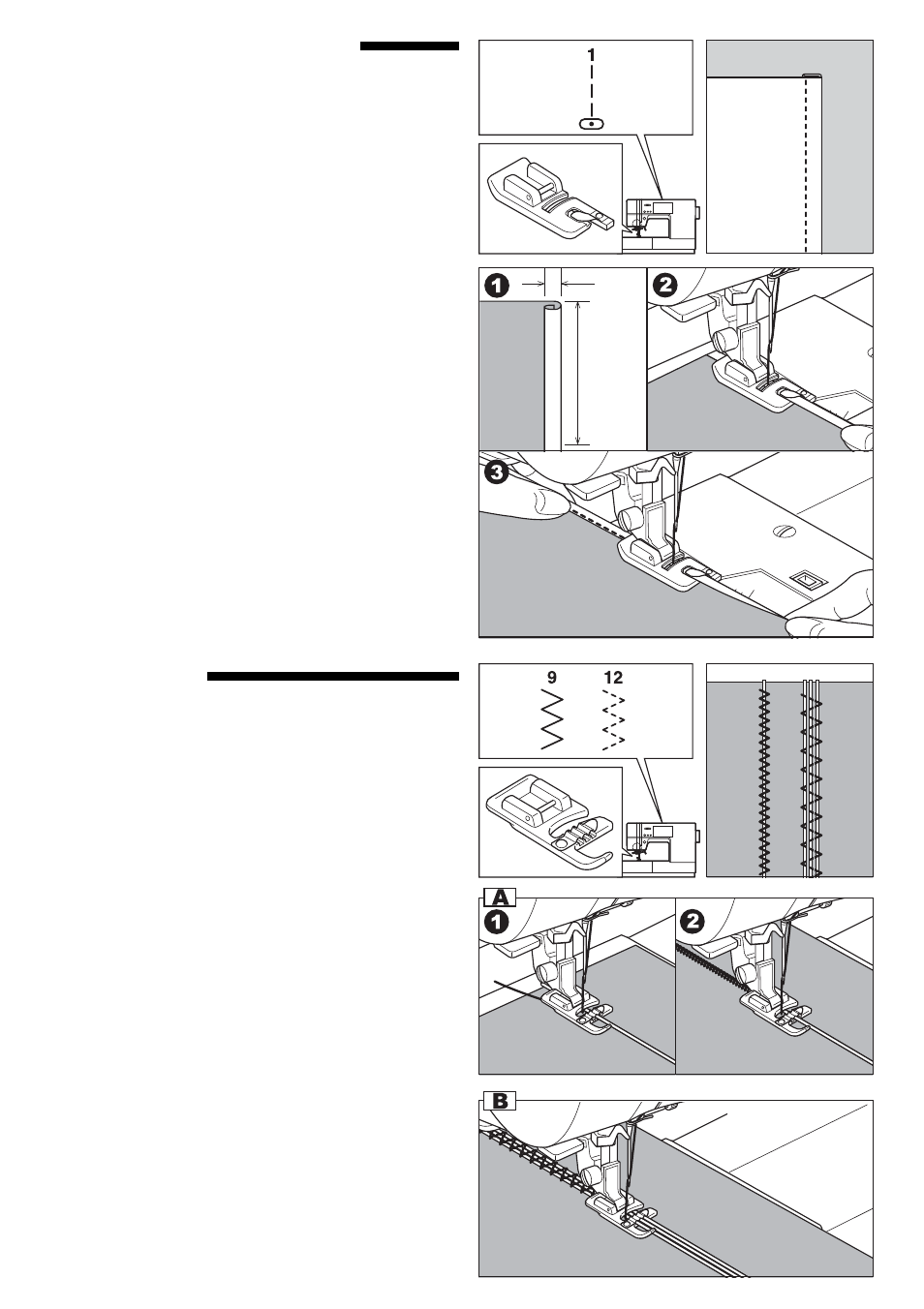 Narrow hemming, Cording | SINGER 9985 QUANTUM STYLIST TOUCH User Manual | Page 80 / 108