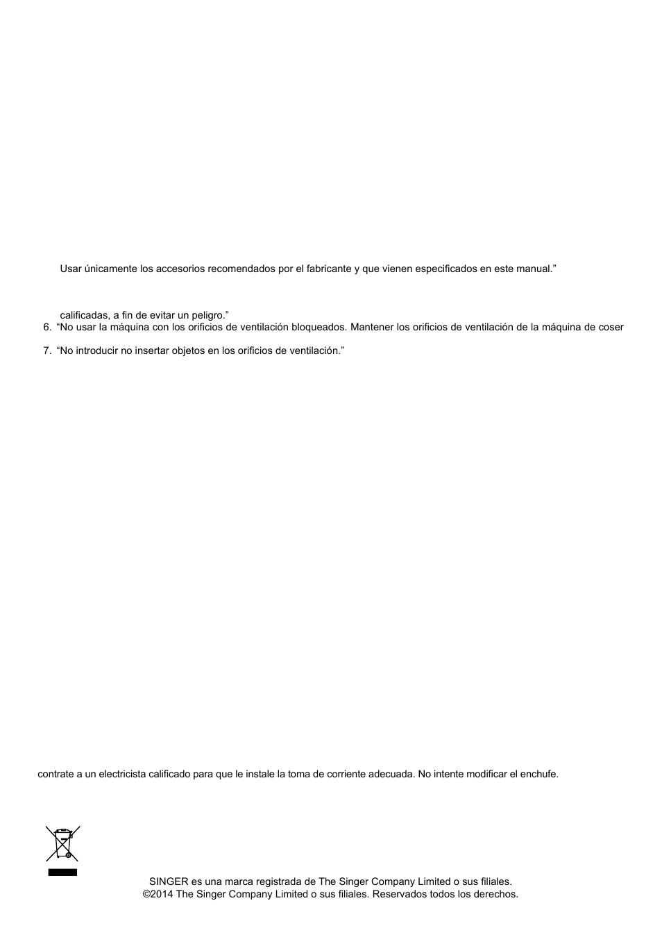 Importantes instrucciones de seguridad, Peligro, Cuidado | Partes móviles, Conserve este manual de instrucciones | SINGER 8500Q MODERN QUILTER Instruction Manual User Manual | Page 4 / 92