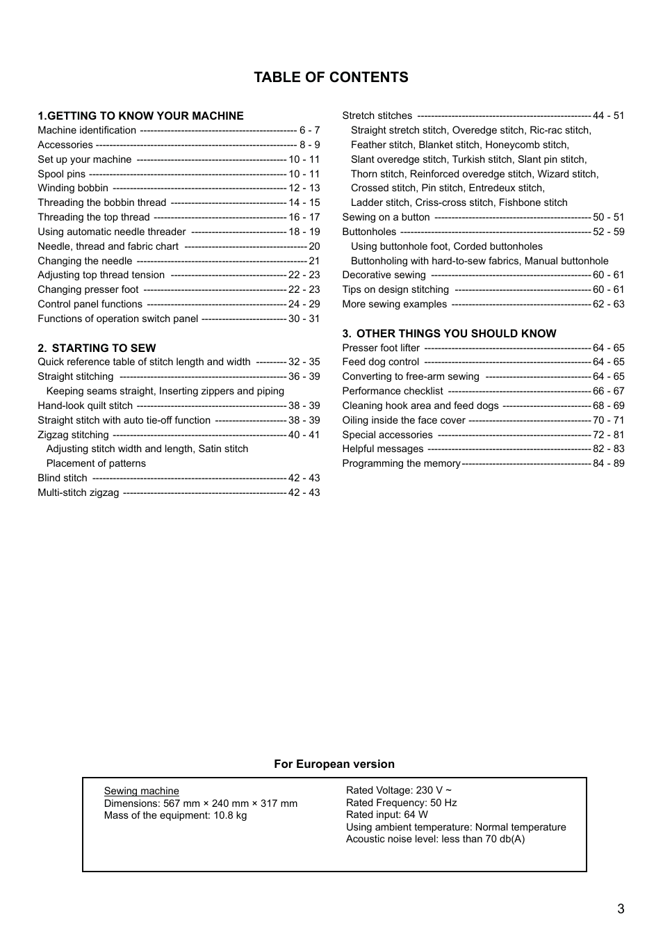 SINGER 8500Q MODERN QUILTER Instruction Manual User Manual | Page 5 / 92
