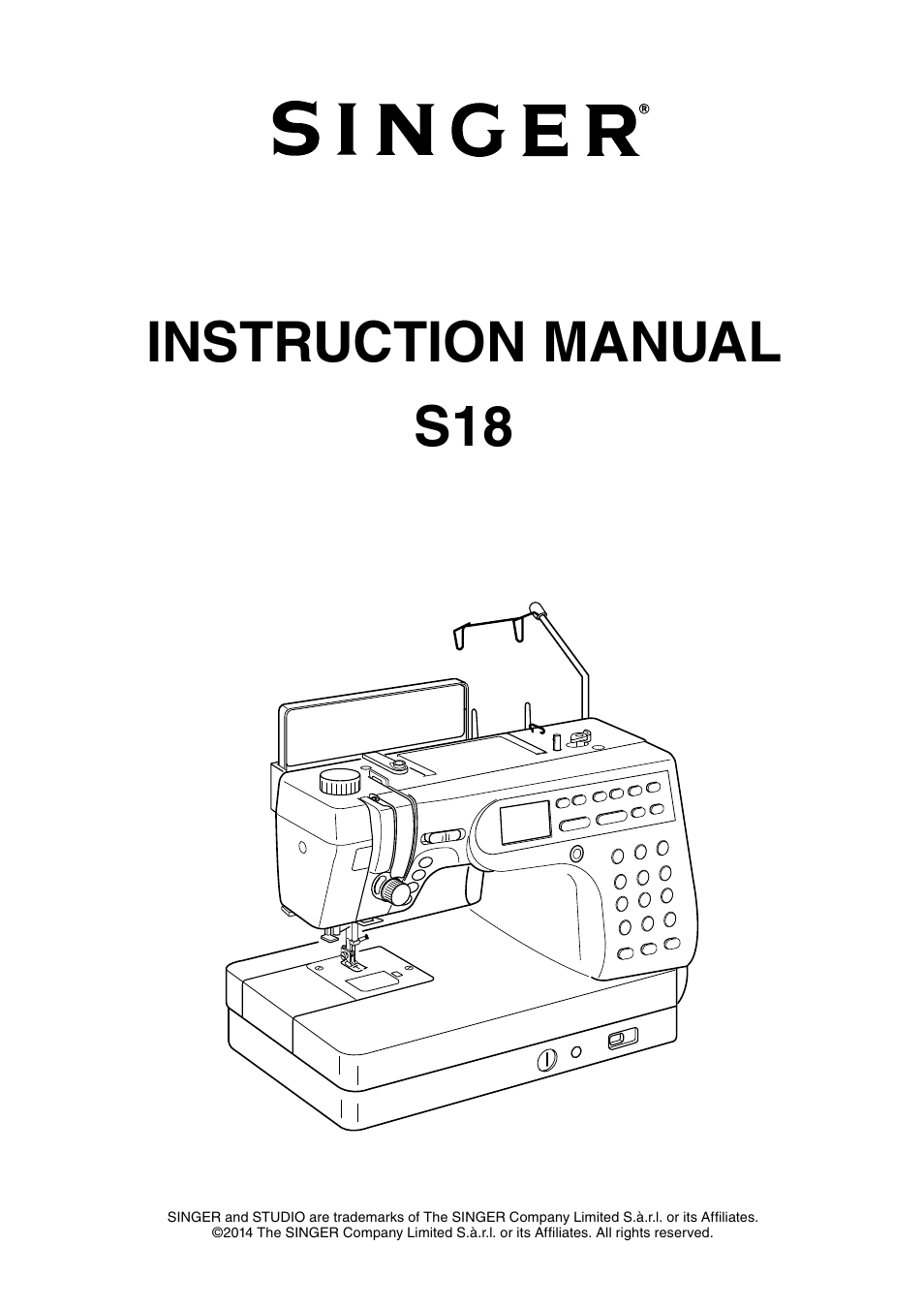 SINGER S18 STUDIO Instruction Manual User Manual | 75 pages