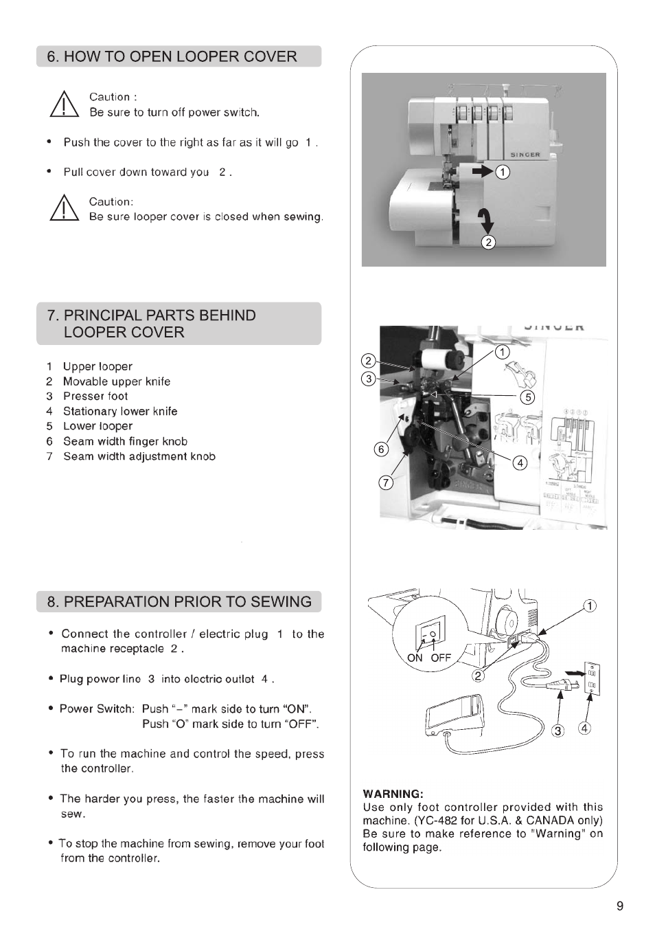 Т³гж 1 | SINGER 14SH764 Stylist Serger User Manual | Page 11 / 156