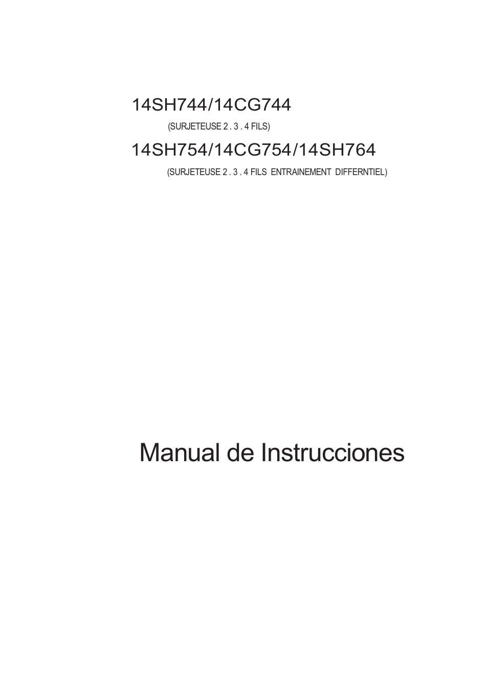 Manual de instrucciones | SINGER 14SH764 Stylist Serger User Manual | Page 54 / 156