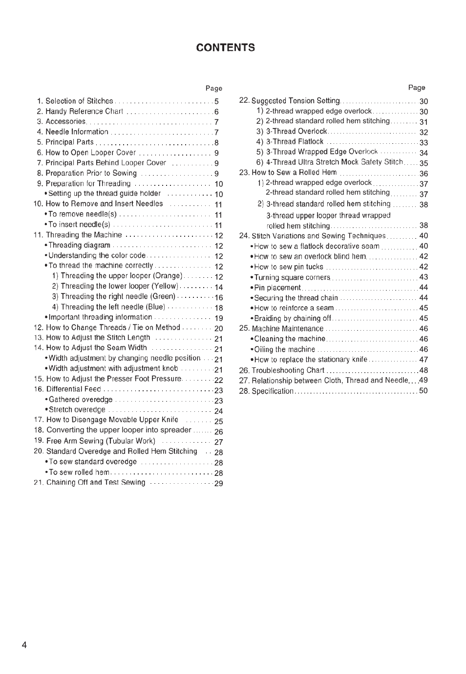 Т³гж 1 | SINGER 14SH764 Stylist Serger User Manual | Page 6 / 156