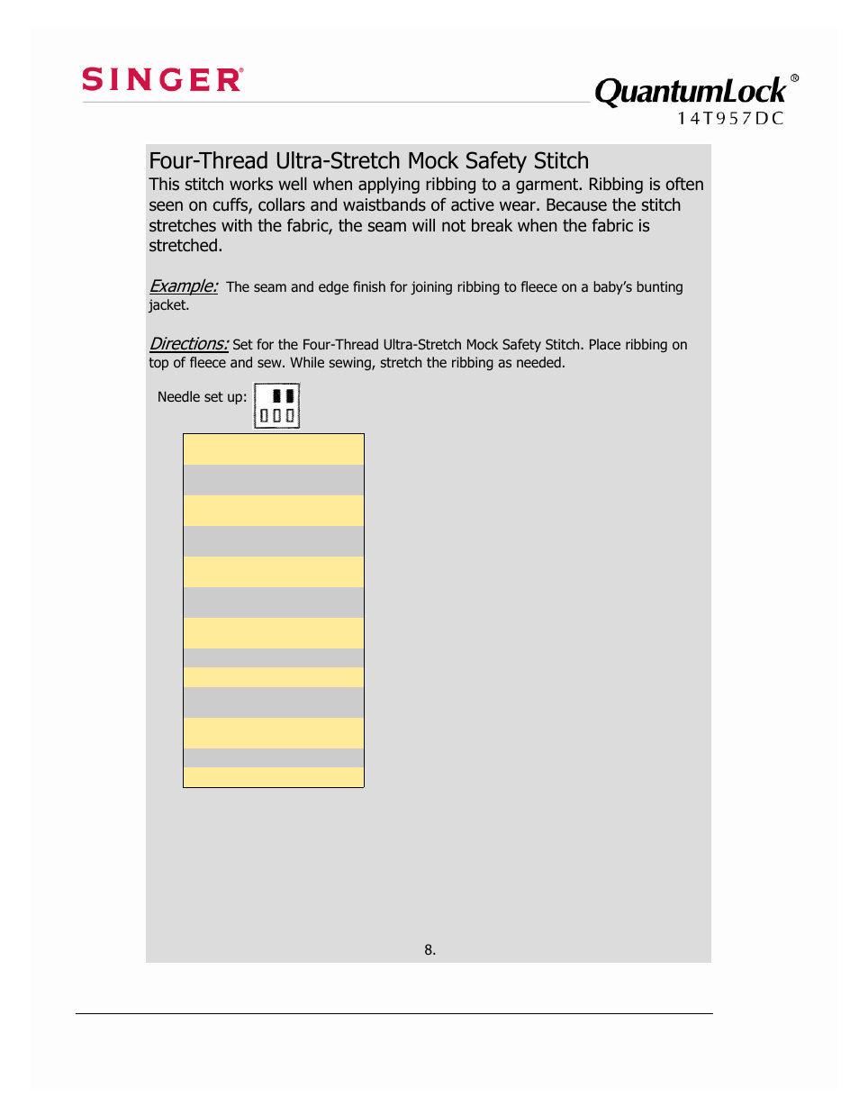SINGER 14T957DC-WORKBOOK QuantumLock User Manual | Page 13 / 36