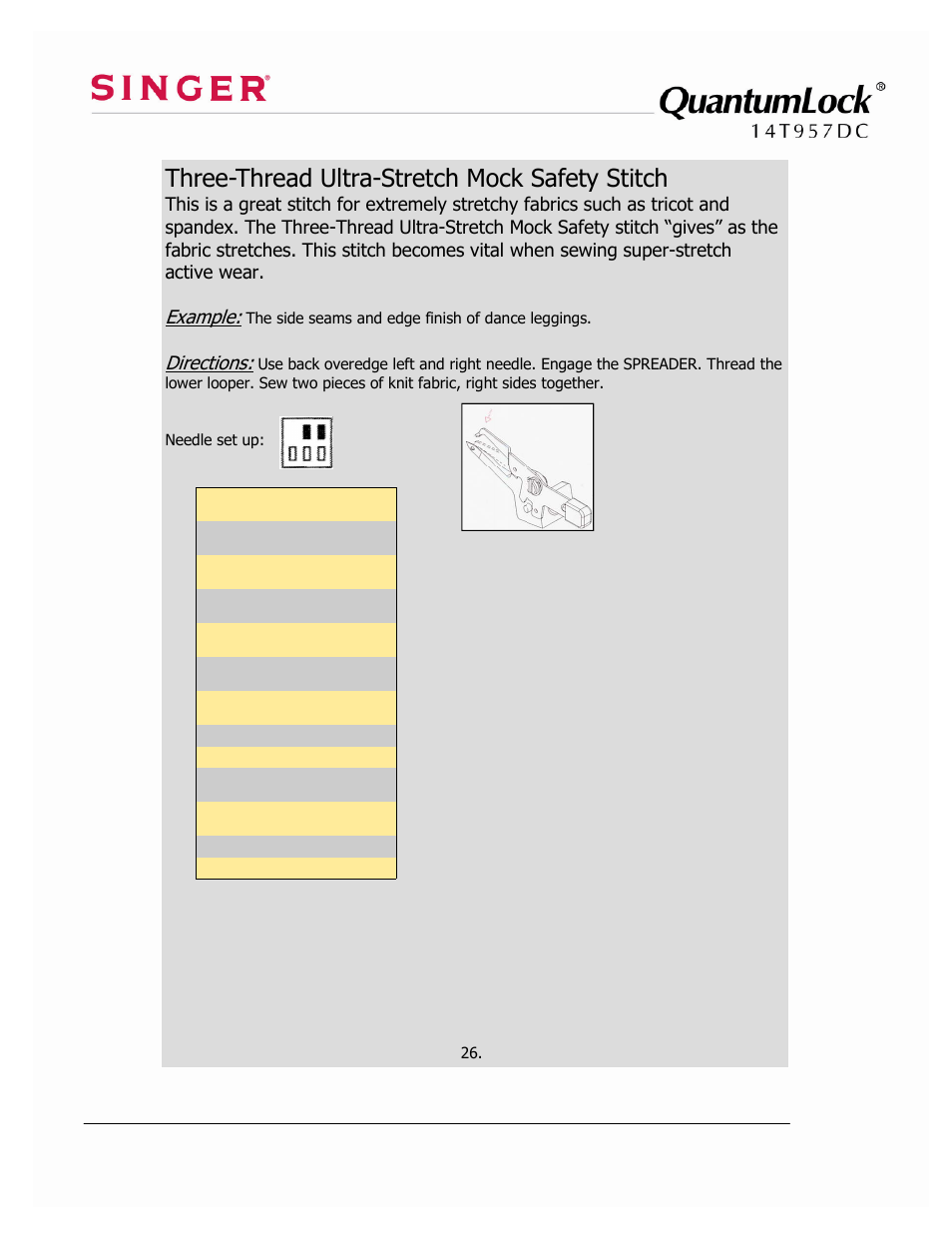 SINGER 14T957DC-WORKBOOK QuantumLock User Manual | Page 31 / 36