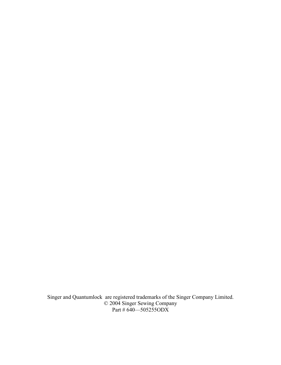 SINGER 14T957DC-WORKBOOK QuantumLock User Manual | Page 36 / 36