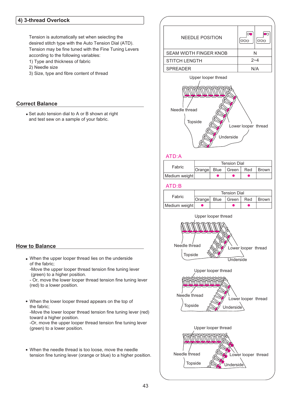 SINGER 14T967DC QUANTUMLOCK User Manual | Page 44 / 72