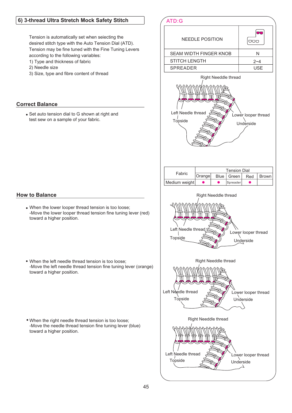 SINGER 14T967DC QUANTUMLOCK User Manual | Page 46 / 72