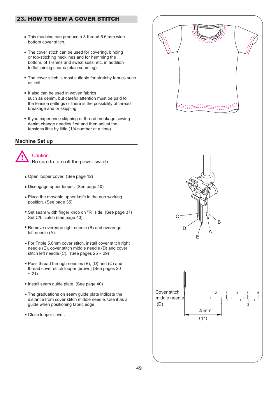How to sew a cover stitch | SINGER 14T967DC QUANTUMLOCK User Manual | Page 50 / 72