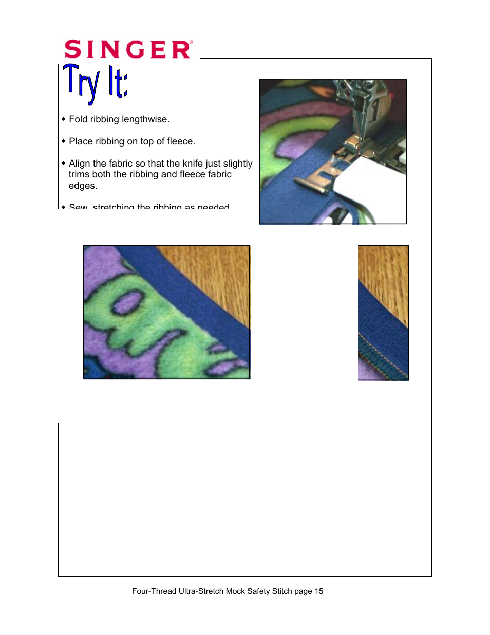 SINGER 14T967DC-WORKBOOK QUANTUMLOCK User Manual | Page 125 / 230