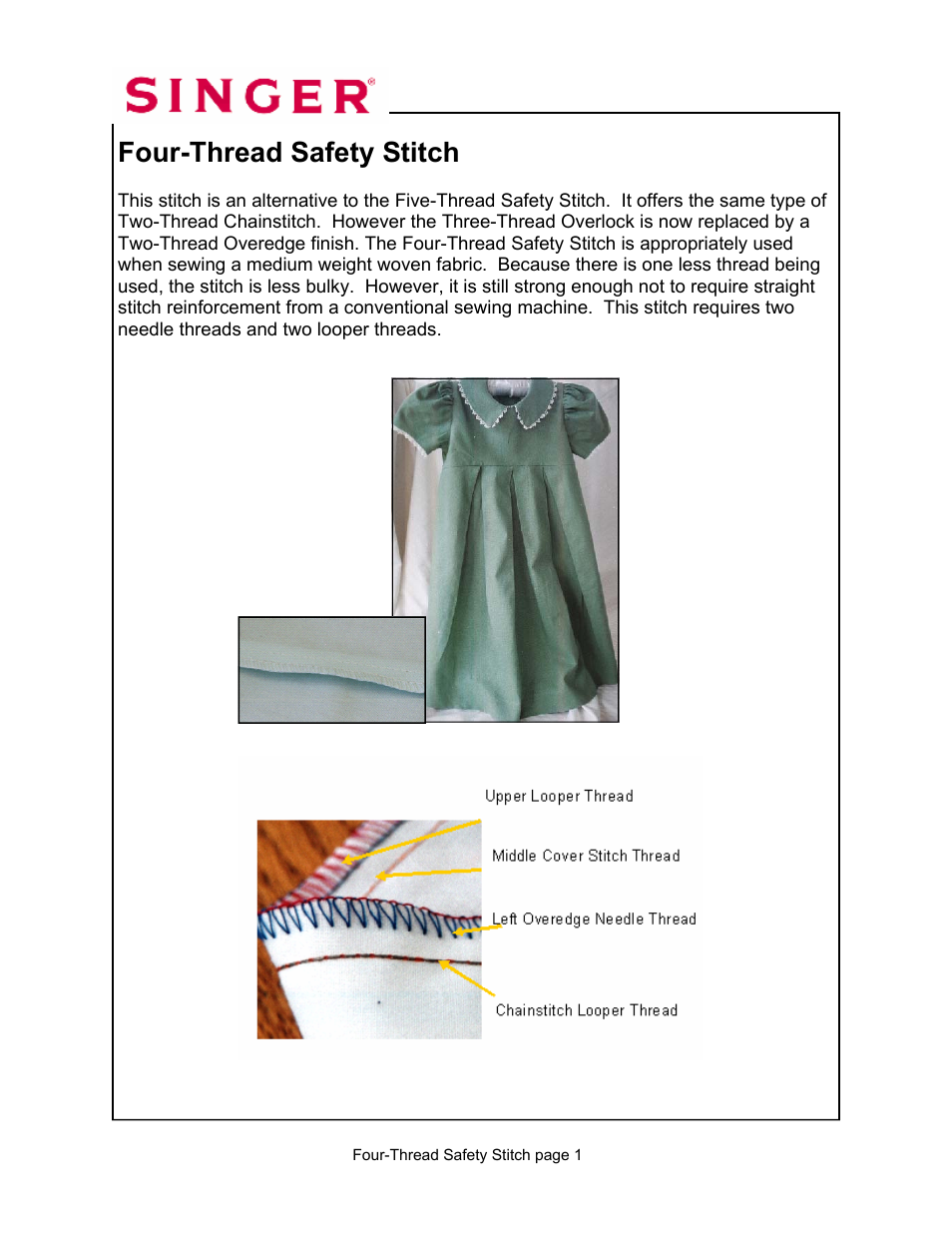 Four-thread safety stitch | SINGER 14T967DC-WORKBOOK QUANTUMLOCK User Manual | Page 127 / 230