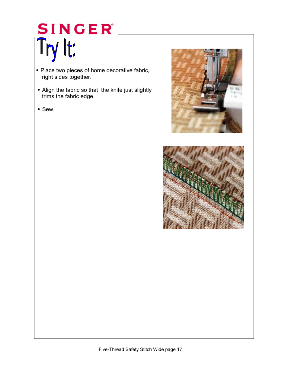 SINGER 14T967DC-WORKBOOK QUANTUMLOCK User Manual | Page 158 / 230
