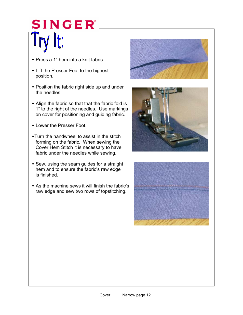 SINGER 14T967DC-WORKBOOK QUANTUMLOCK User Manual | Page 189 / 230