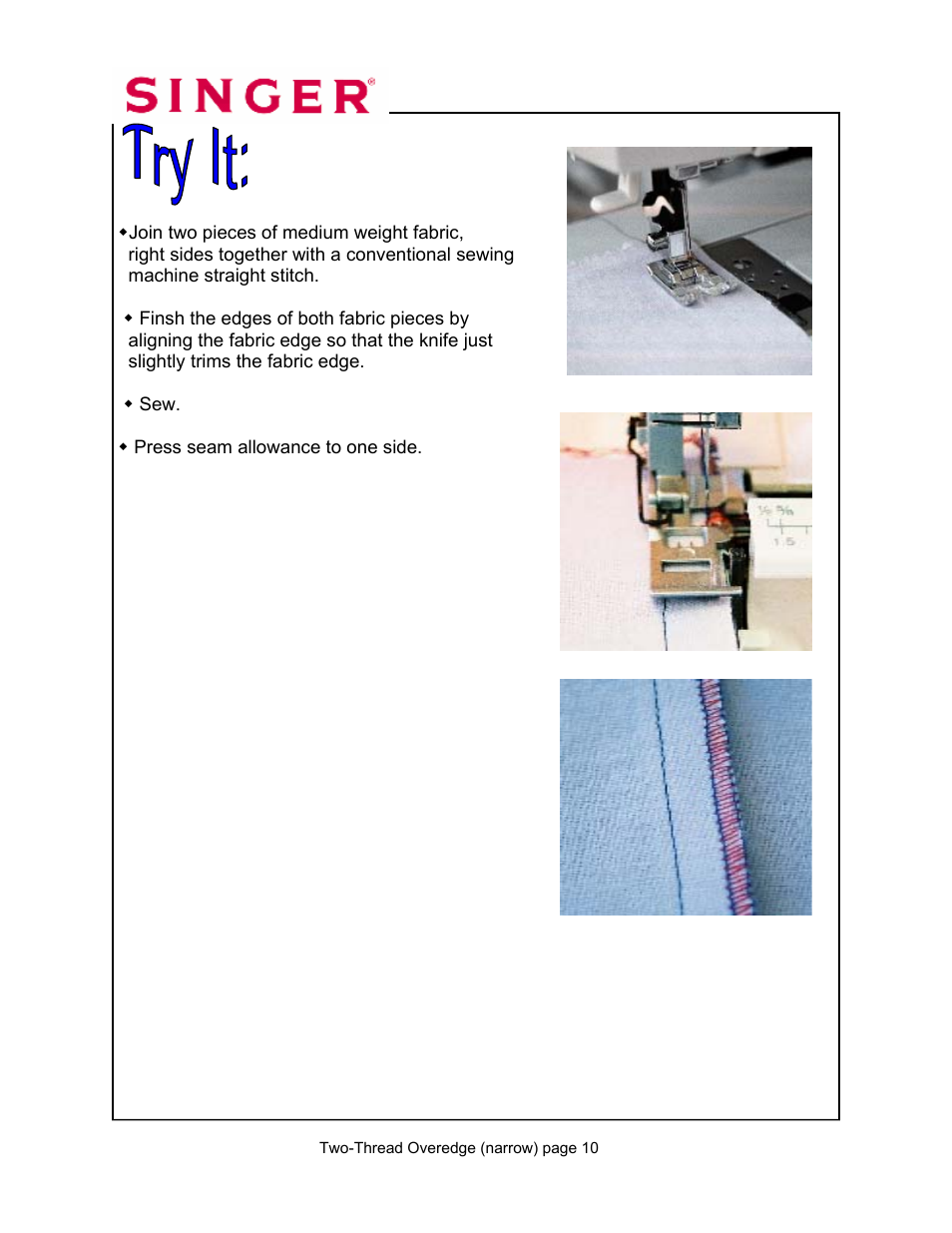 SINGER 14T967DC-WORKBOOK QUANTUMLOCK User Manual | Page 41 / 230