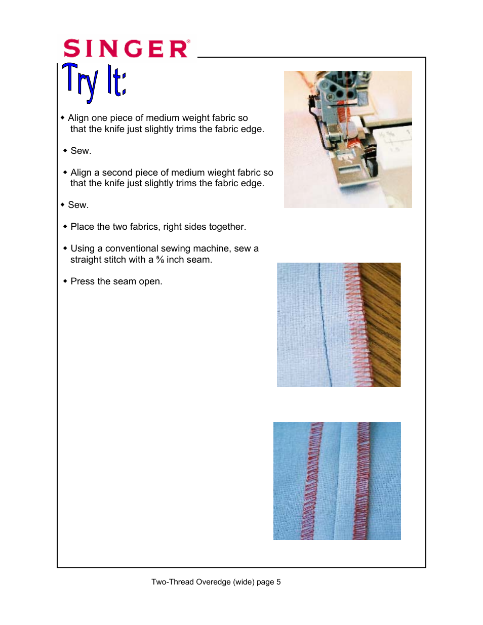 SINGER 14T967DC-WORKBOOK QUANTUMLOCK User Manual | Page 46 / 230
