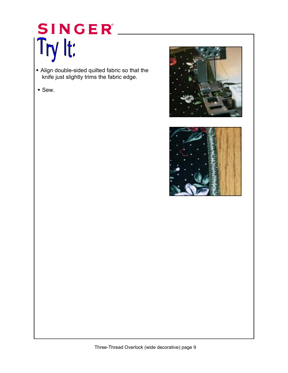SINGER 14T967DC-WORKBOOK QUANTUMLOCK User Manual | Page 75 / 230
