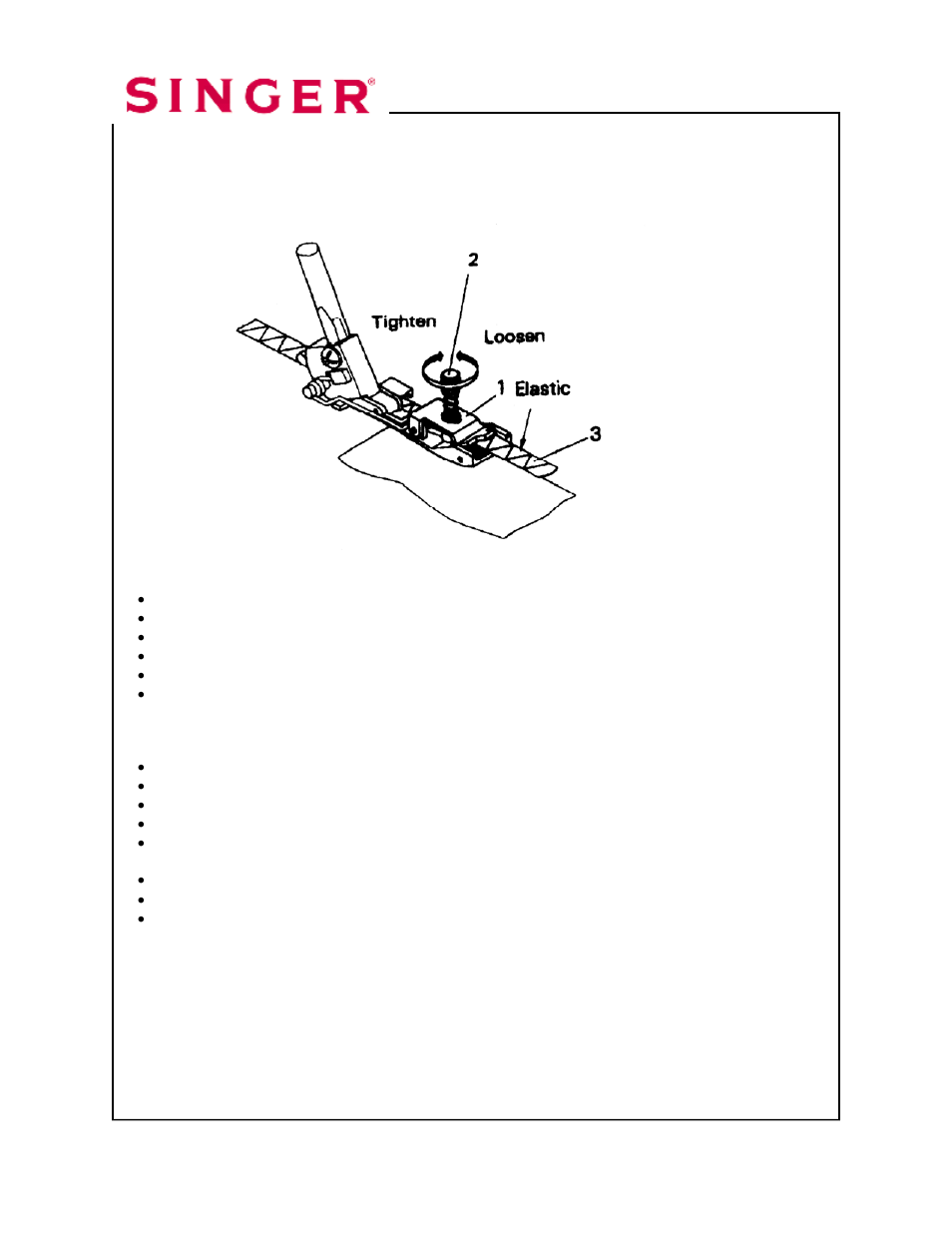 Elastic foot | SINGER 14T968DC Professional 5 Workbook Part 2 User Manual | Page 126 / 129