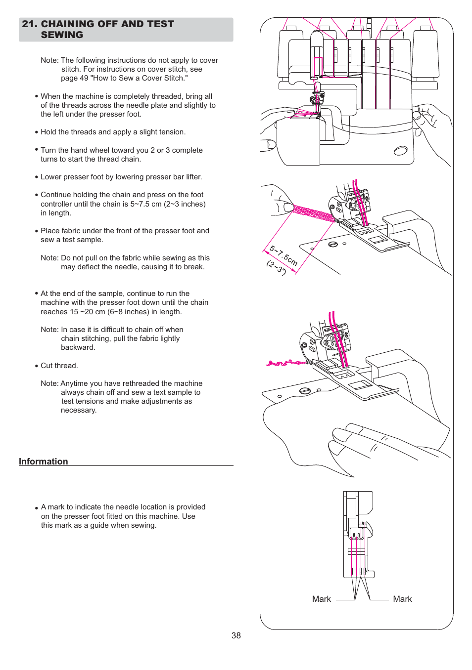 SINGER 14T968DC User Manual | Page 39 / 74