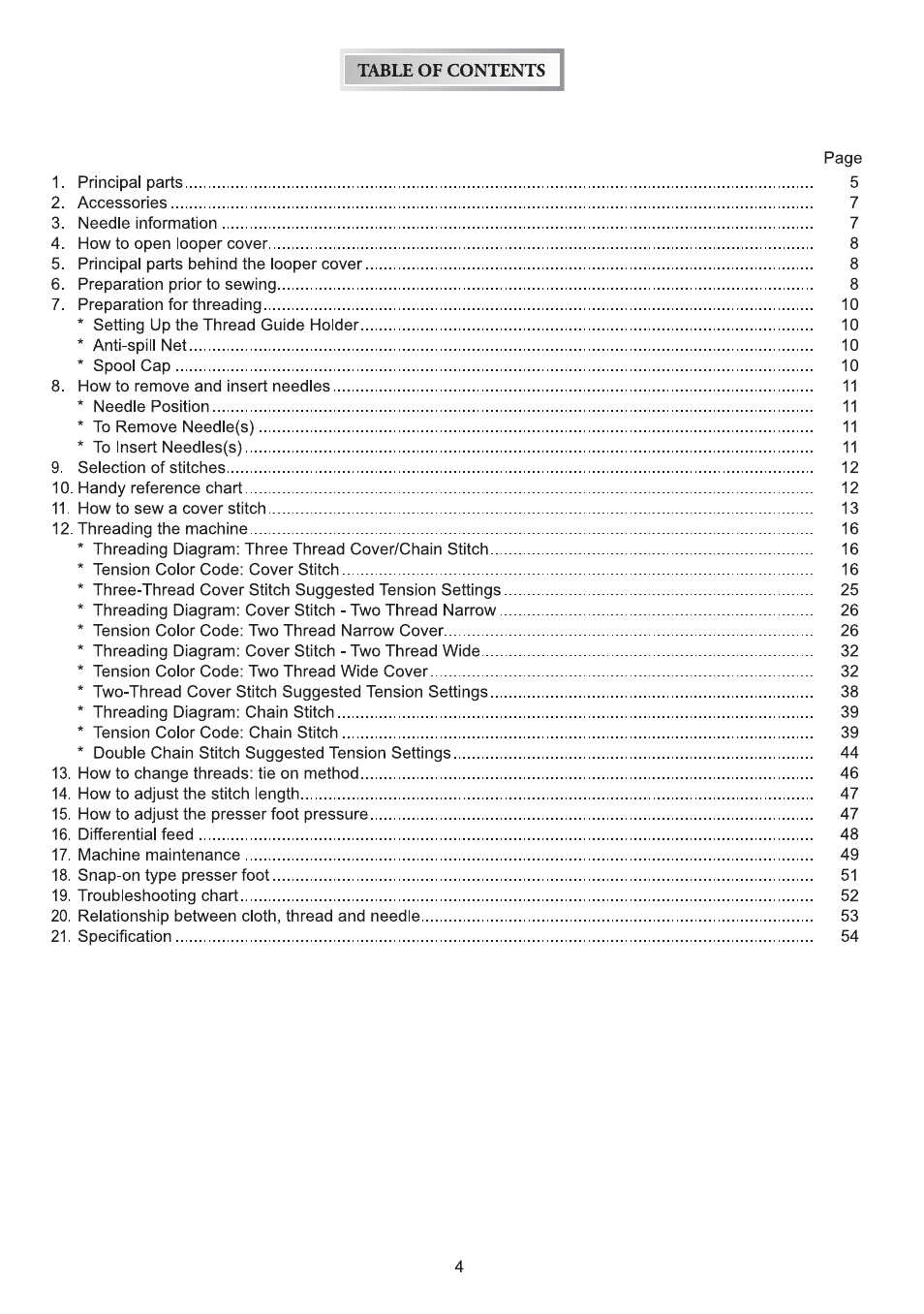 SINGER 14T970C User Manual | Page 5 / 57