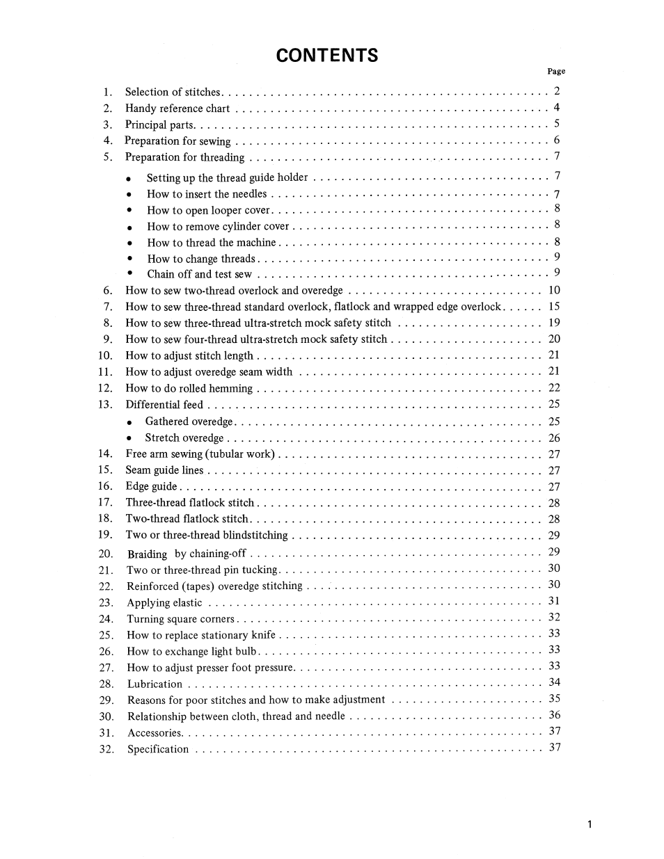 SINGER 14U236B User Manual | Page 3 / 40
