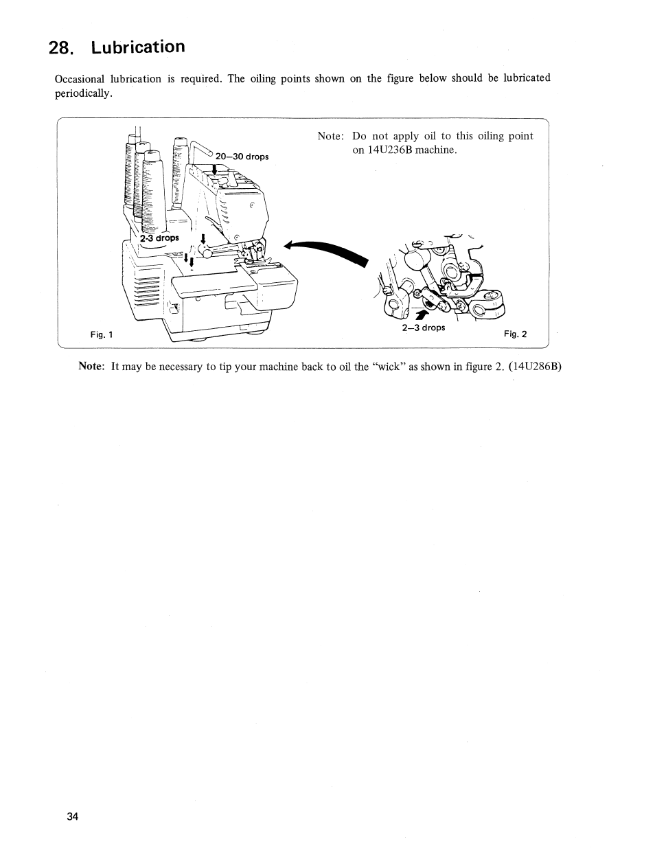 Lubrication | SINGER 14U236B User Manual | Page 36 / 40