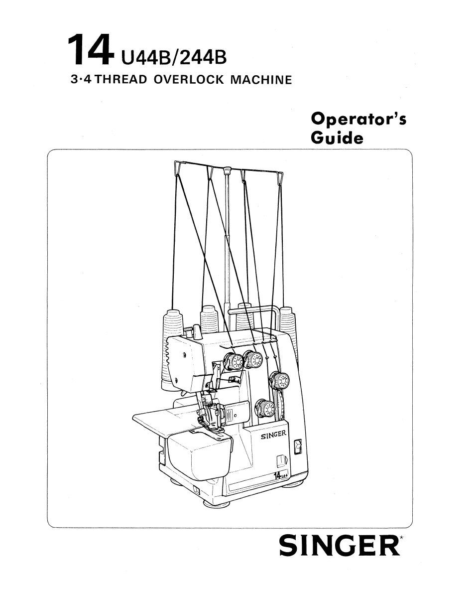 SINGER 14U244 User Manual | 48 pages