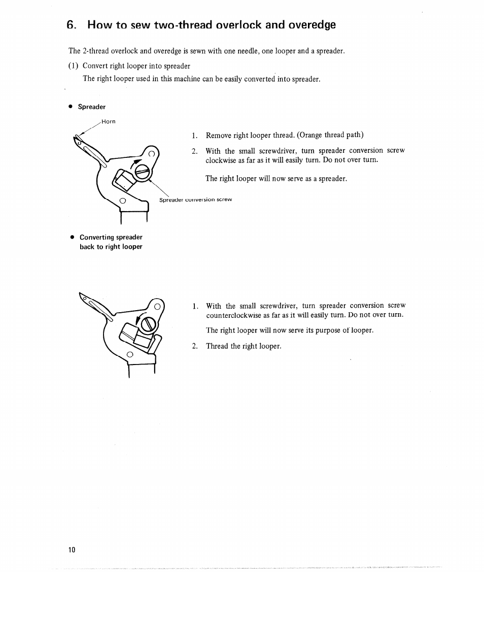 How to sew two-thread overlook and overedge, How to sew two-thread overlock and overedge | SINGER 14U52 User Manual | Page 12 / 36