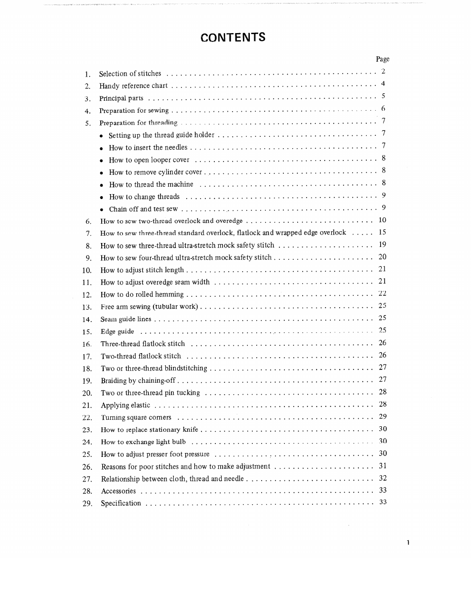 SINGER 14U52 User Manual | Page 3 / 36