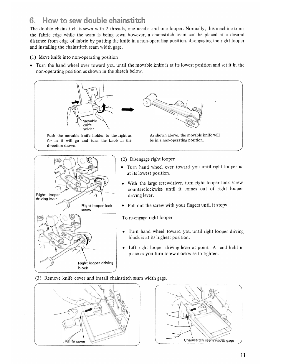 How to sew double chainstitch | SINGER 14U285B User Manual | Page 13 / 48